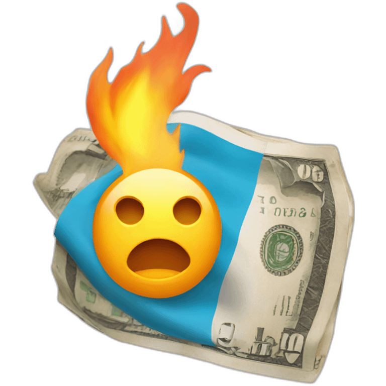 Argentina money on fire emoji