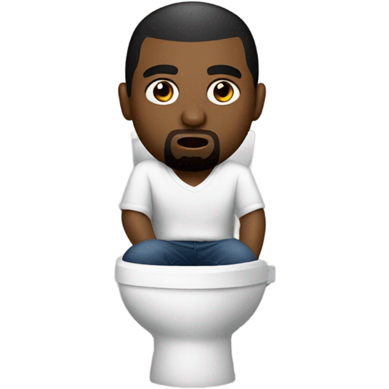 Kanye west in a skibidi toilet  emoji