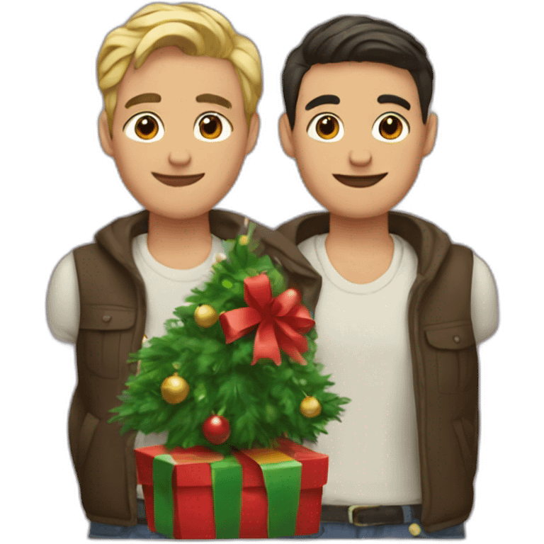 gay couple christmas emoji