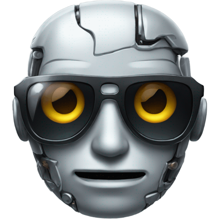 Cool Robot Face with Sunglasses emoji