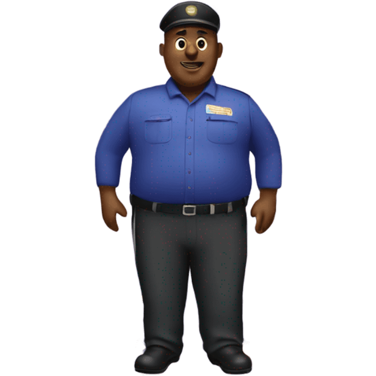 Fat fedex driver emoji