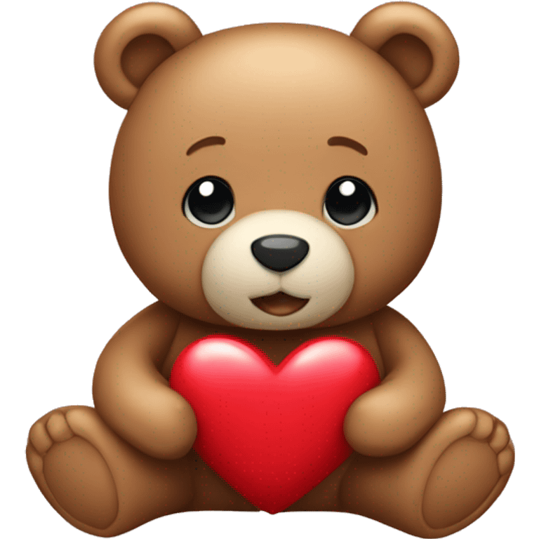 teddy bear with heart emoji