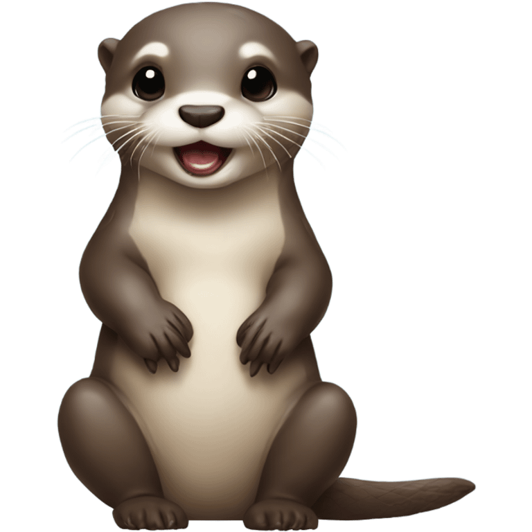 Baby otter eating emoji