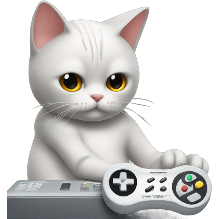 Cat playing video game  emoji