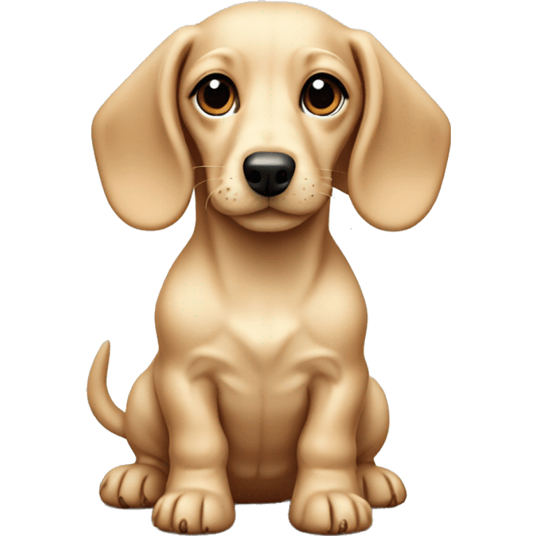 cream dachshund puppy emoji