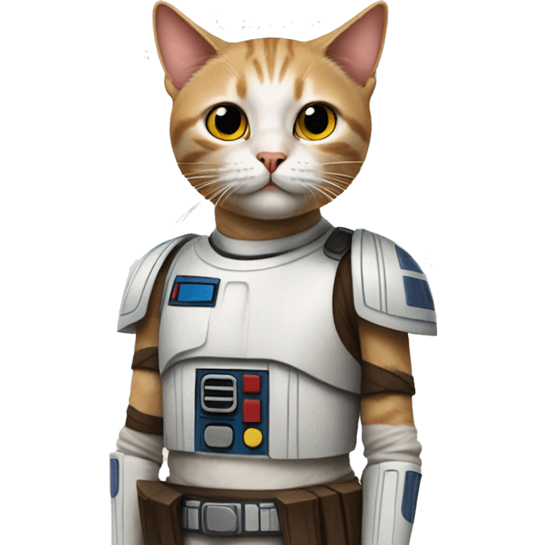 cat at a star wars birthday party emoji