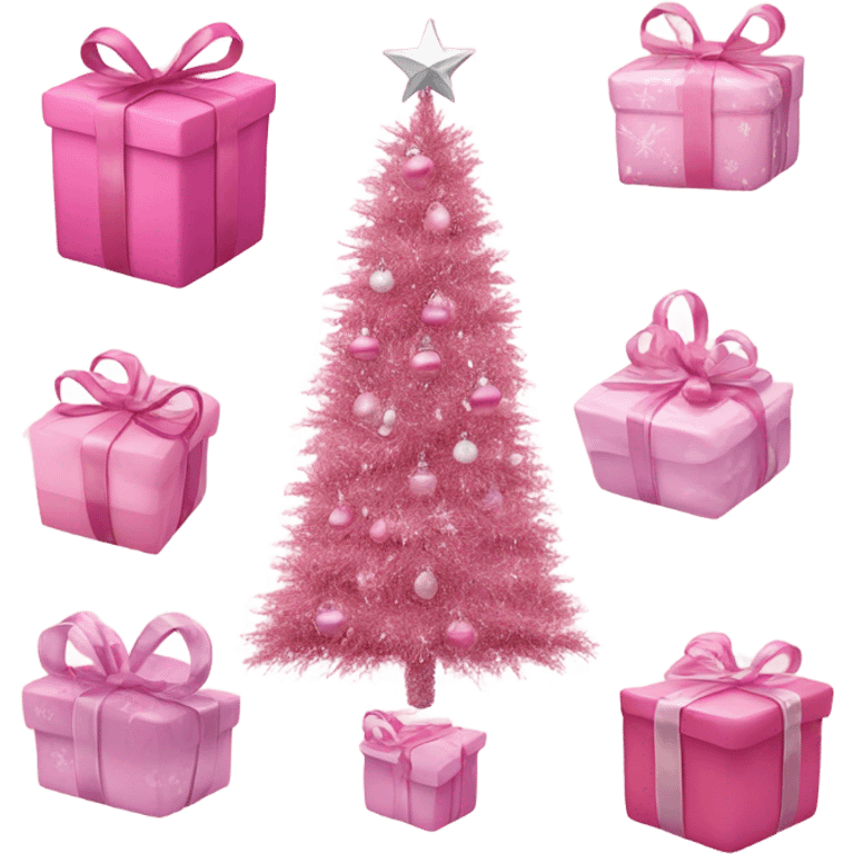 Pink Christmas emoji