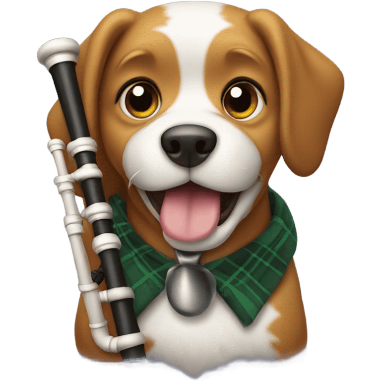 Dog playing bagpipes  emoji