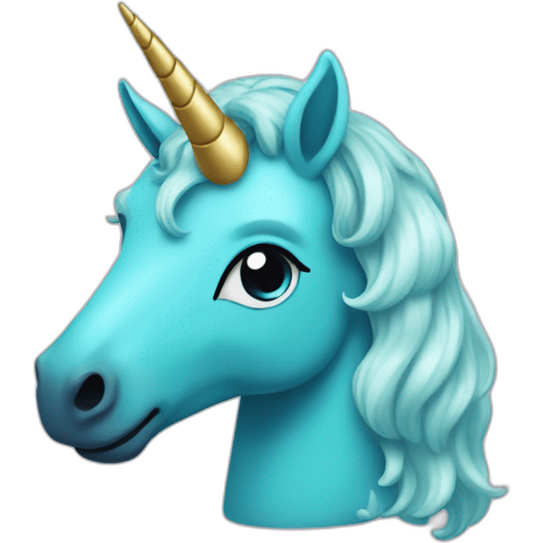 cyan unicorn emoji