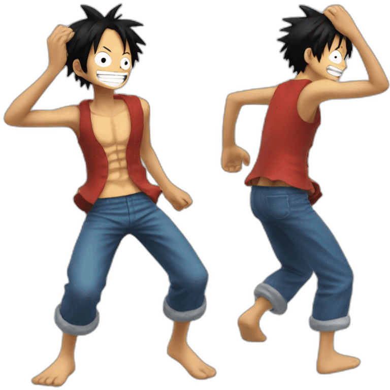 Luffy dancing emoji