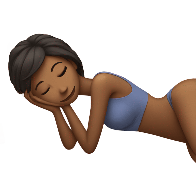 girl lying on her side emoji