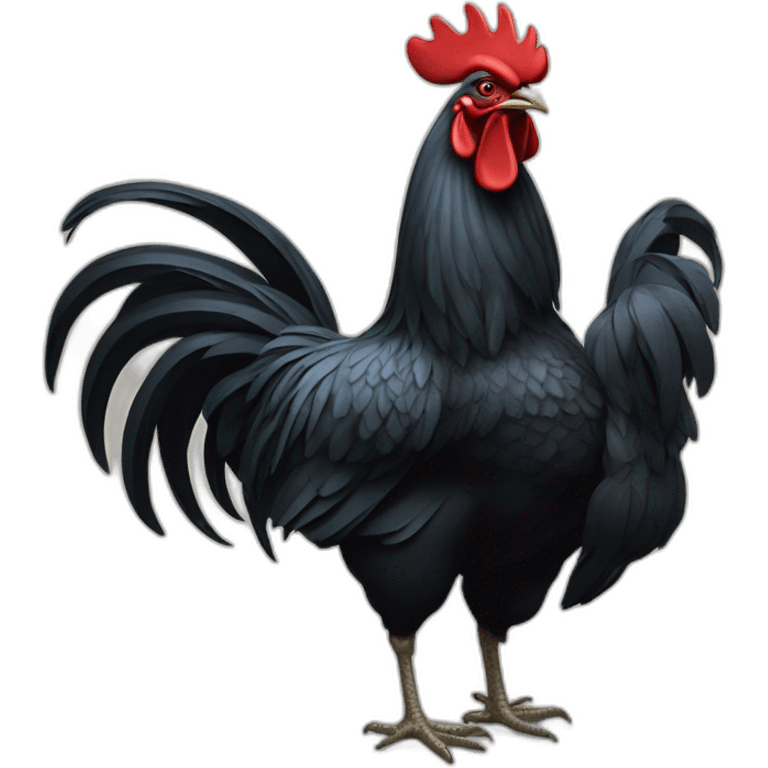 Big black rooster emoji