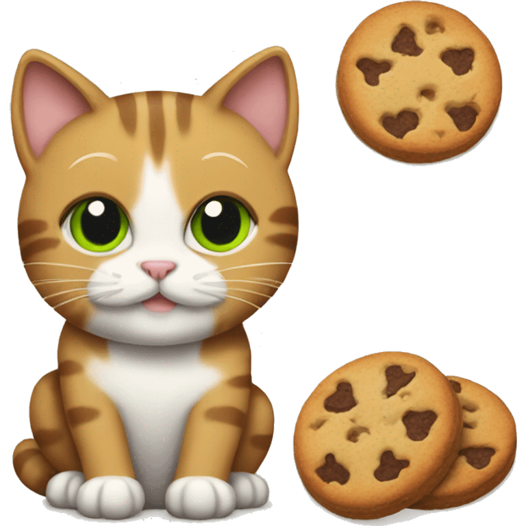 Cat with cookies  emoji