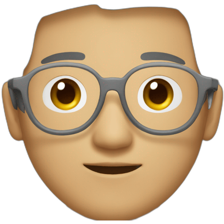 Asian men wearing grey specs emoji