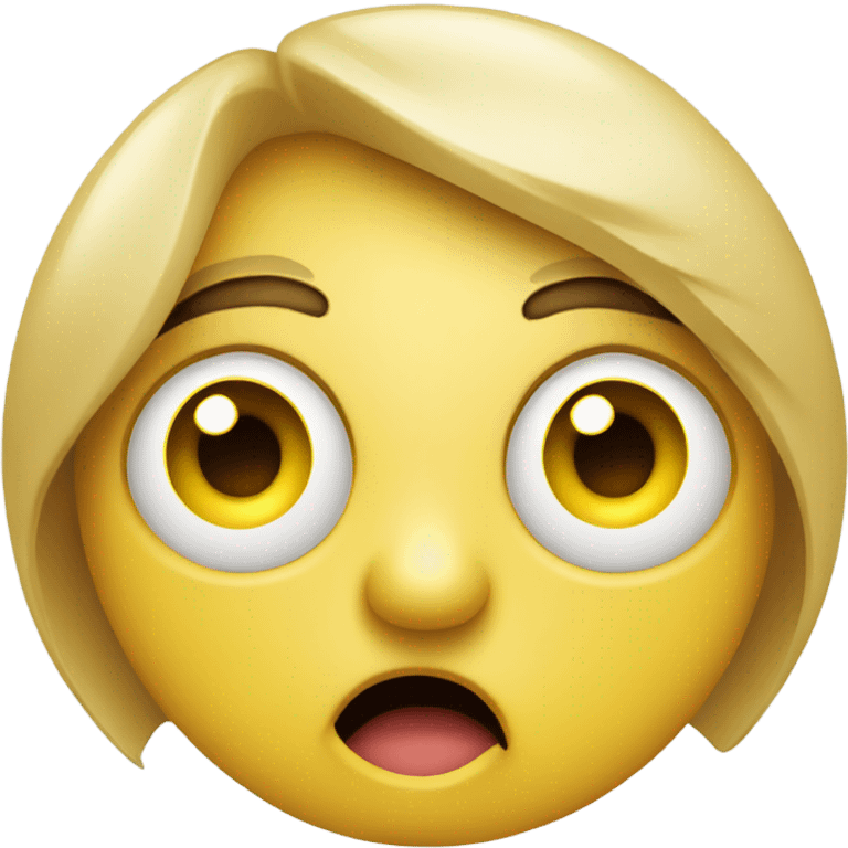 Yellow emoji with wtf face emoji