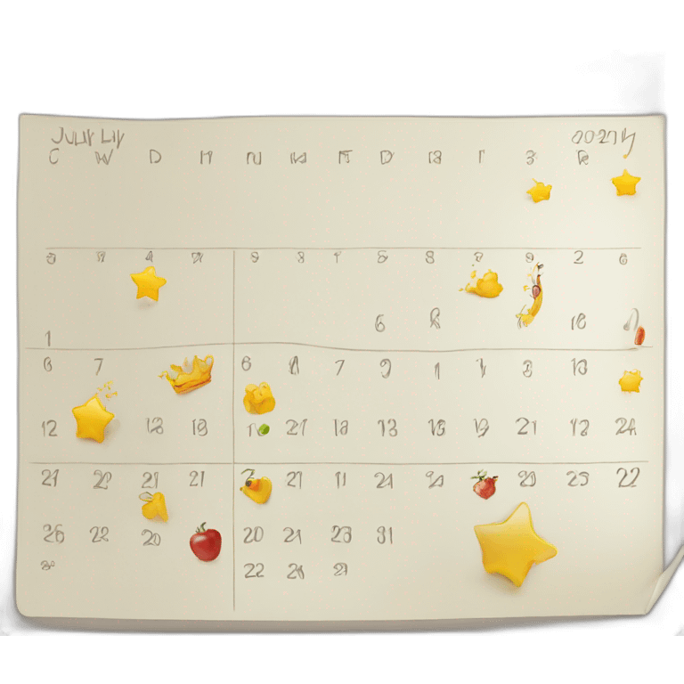 Calendar 13 july emoji