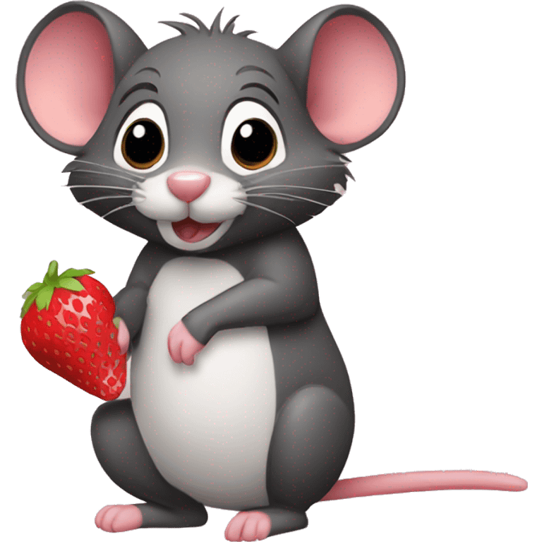 ratón y fresa emoji