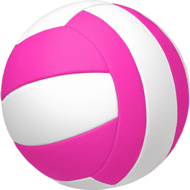 pink and white volleyball  emoji