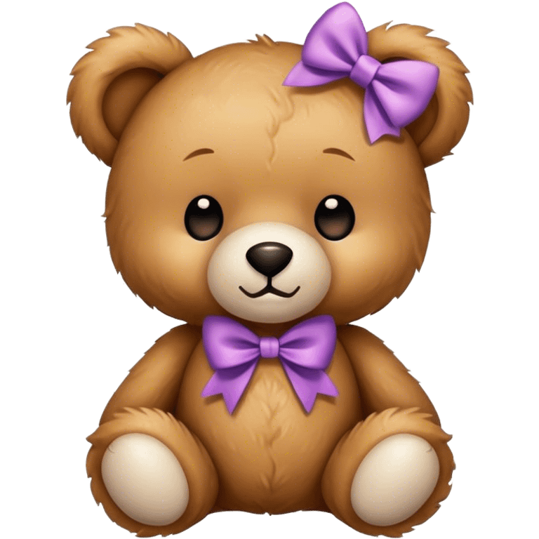 Teddy Bear with a bow  emoji