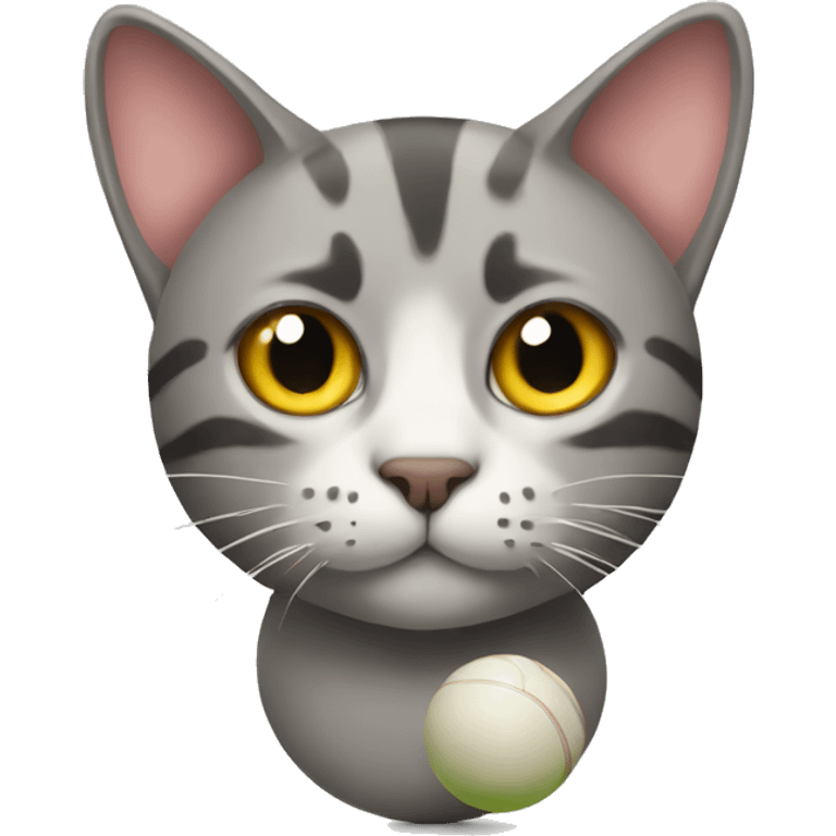 Cat with a ball  emoji