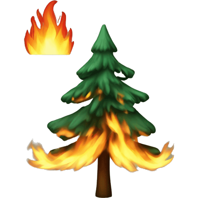 Fir tree fire emoji