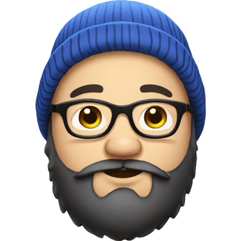 Chubby, beard, glasses, beanie emoji