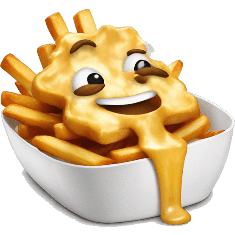 Poutine qui mange une Poutine  emoji