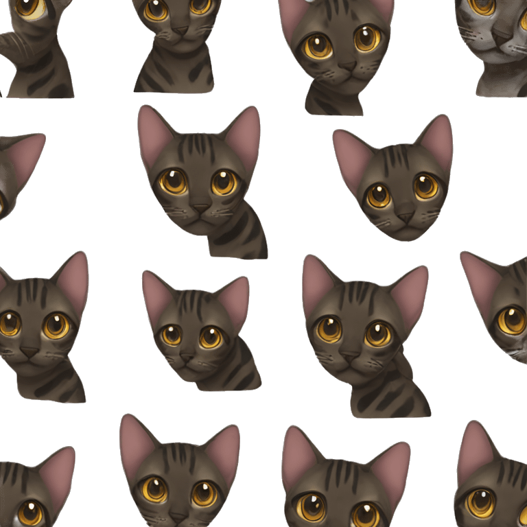 Black bengal savannah cat  emoji