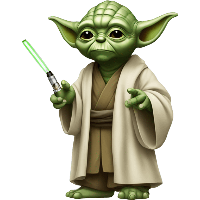 yoda with electronic cigarette emoji