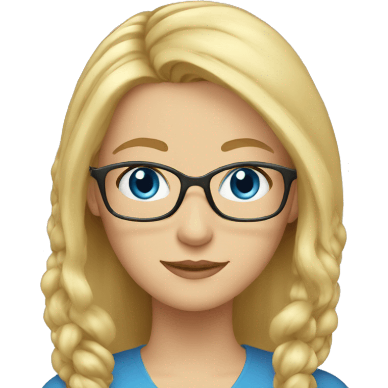 woman teacher long blonde hair blue eyes emoji