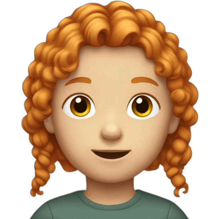 Child boy with ginger hair and freekles emoji