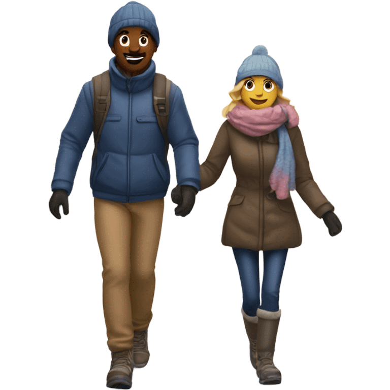 Winter walk with bestie emoji