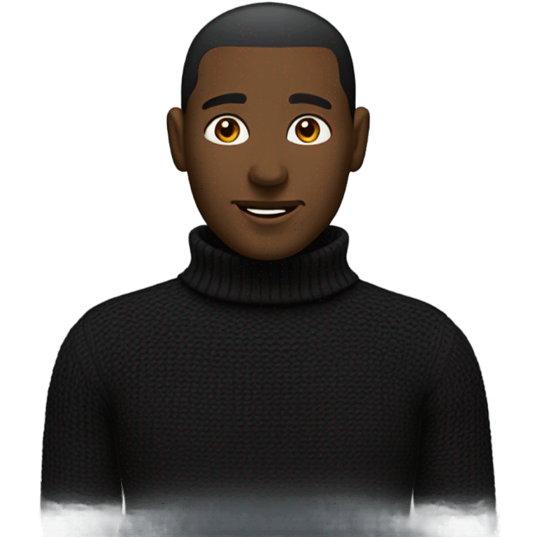 black rollneck emoji