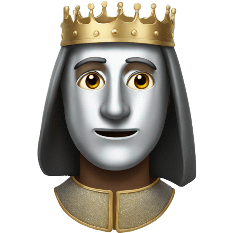 King Baldwin IV of Jerusalem with silver face mask emoji