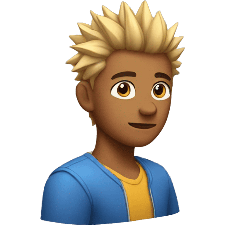 fair boy with spikes hair emoji