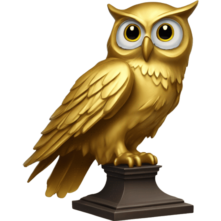 Dumbledore's owl gold tal lectern  emoji