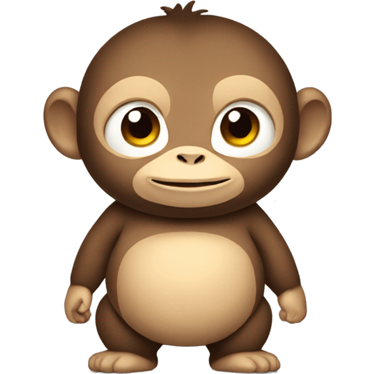 chubby monkey with a belly emoji