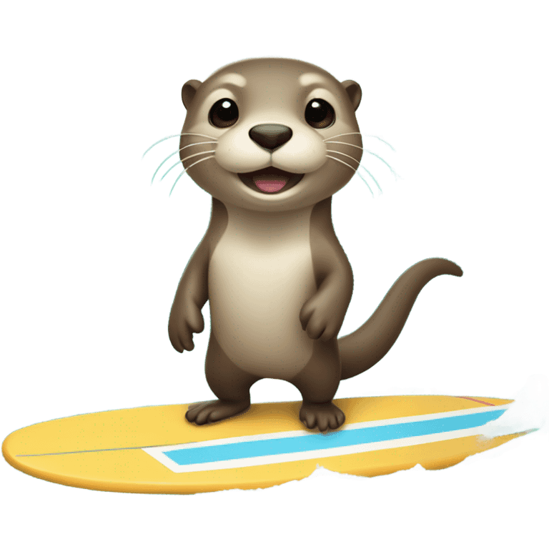 cute otter deguised as a surfer emoji