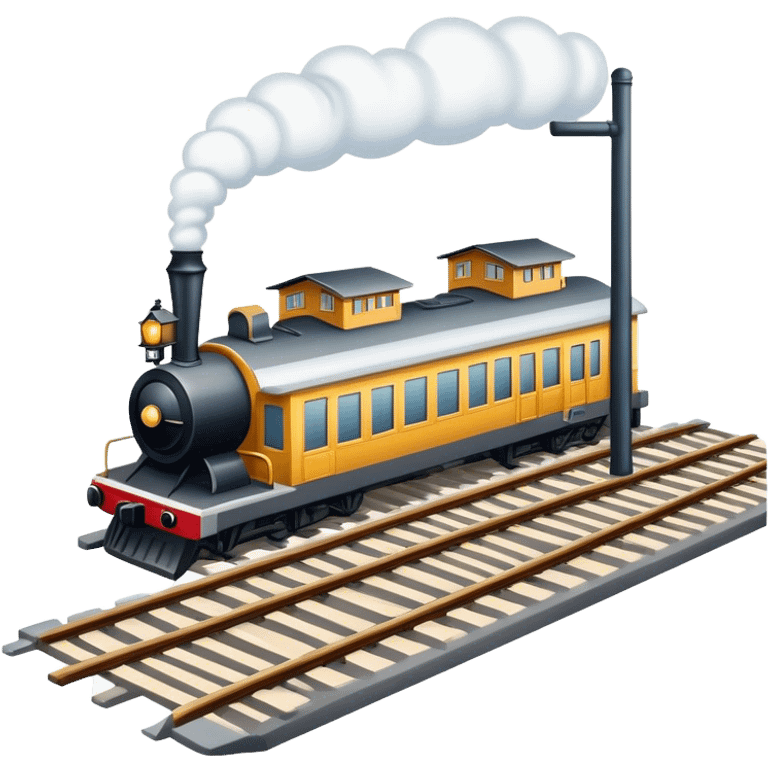 Railroad leading to a station emoji