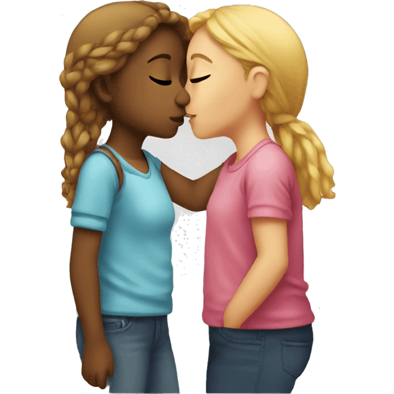 two girls kissing emoji