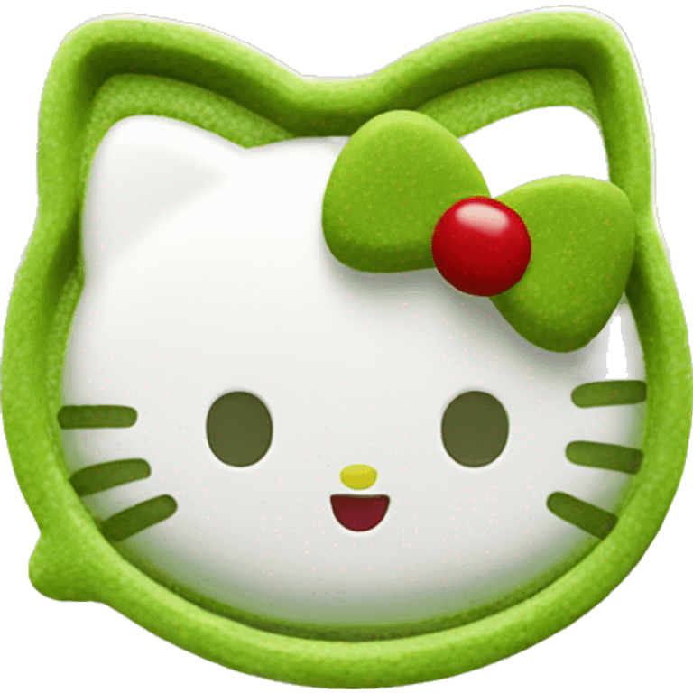 Hello kitty with matcha emoji