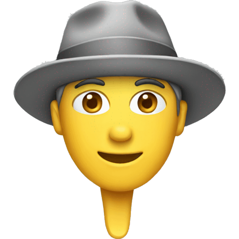 Gray hat emoji