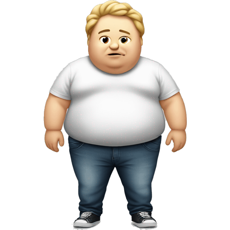 Fat kid with PC  emoji