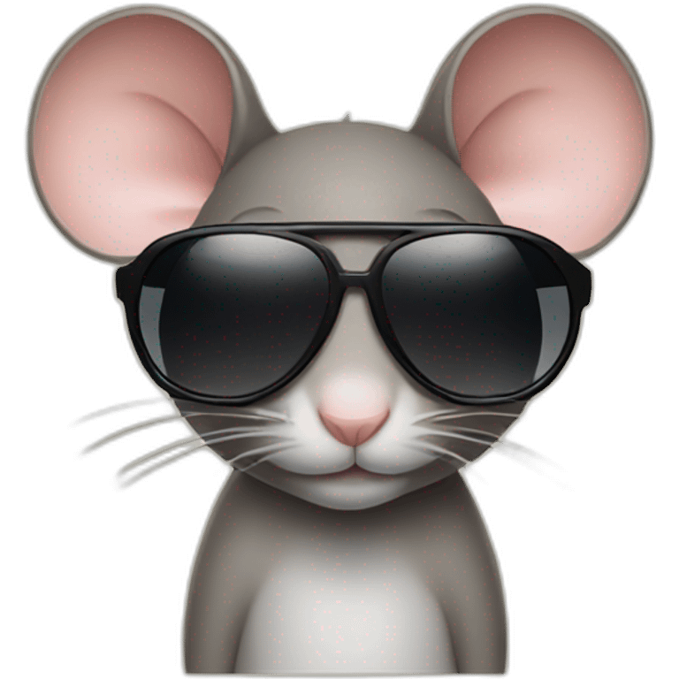 Mouse with sunglasses  emoji