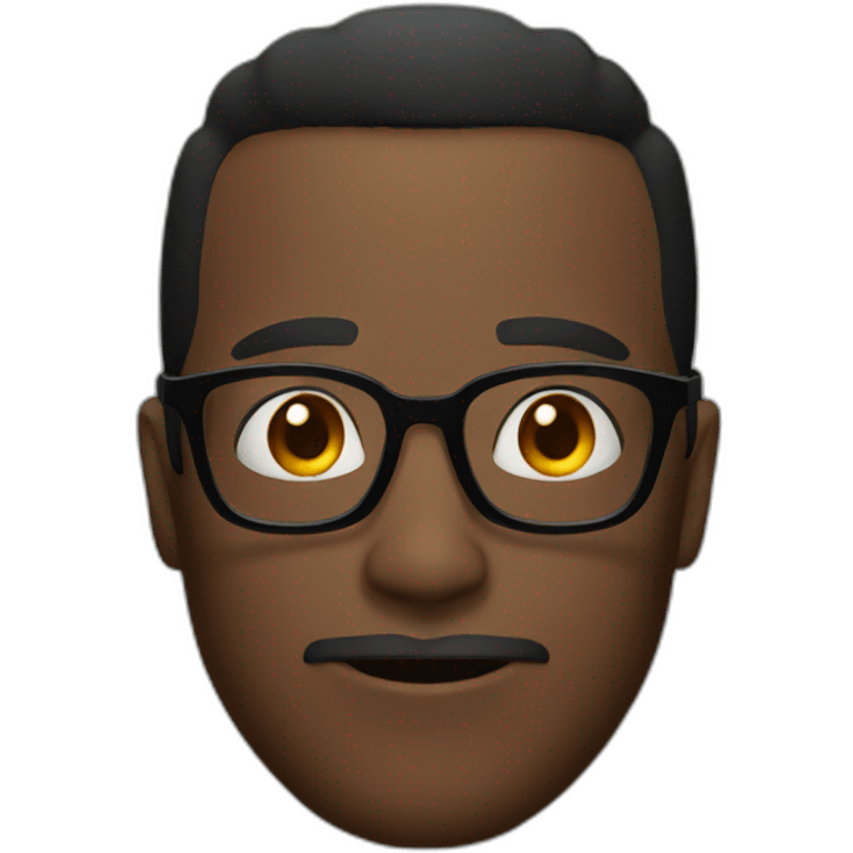 black glasses men emoji