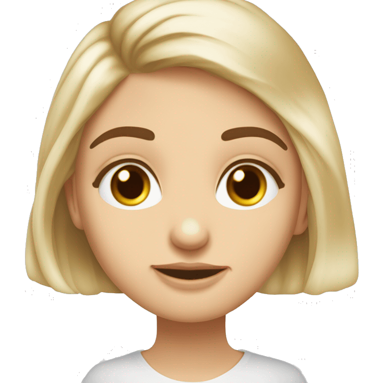 una chica rubia de ojos celestes besando a un morocho medio moreno de jos marrones  emoji