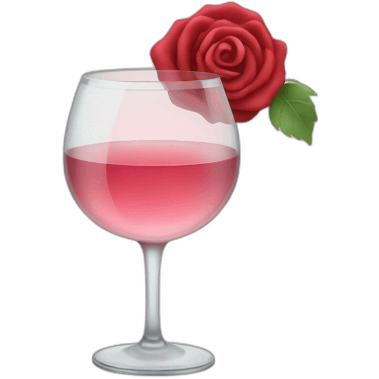 Glass of rose wine emoji