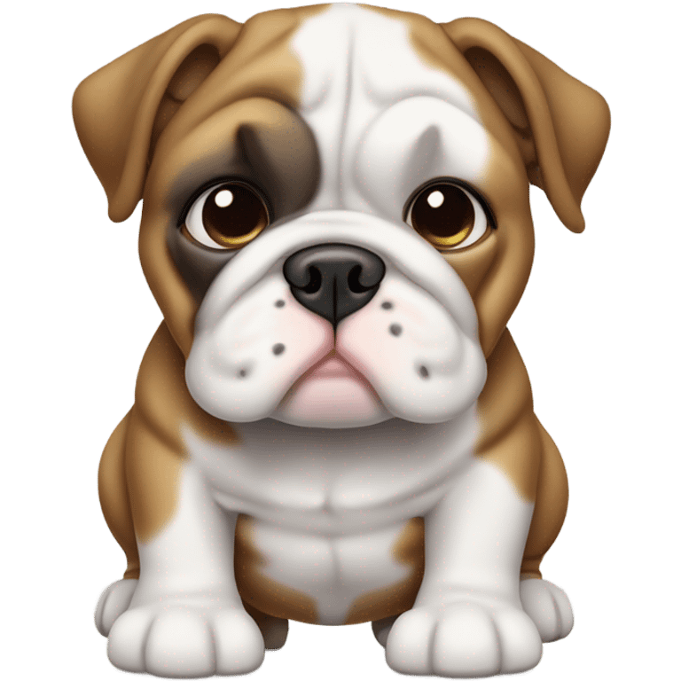 Cute English bulldog puppy emoji