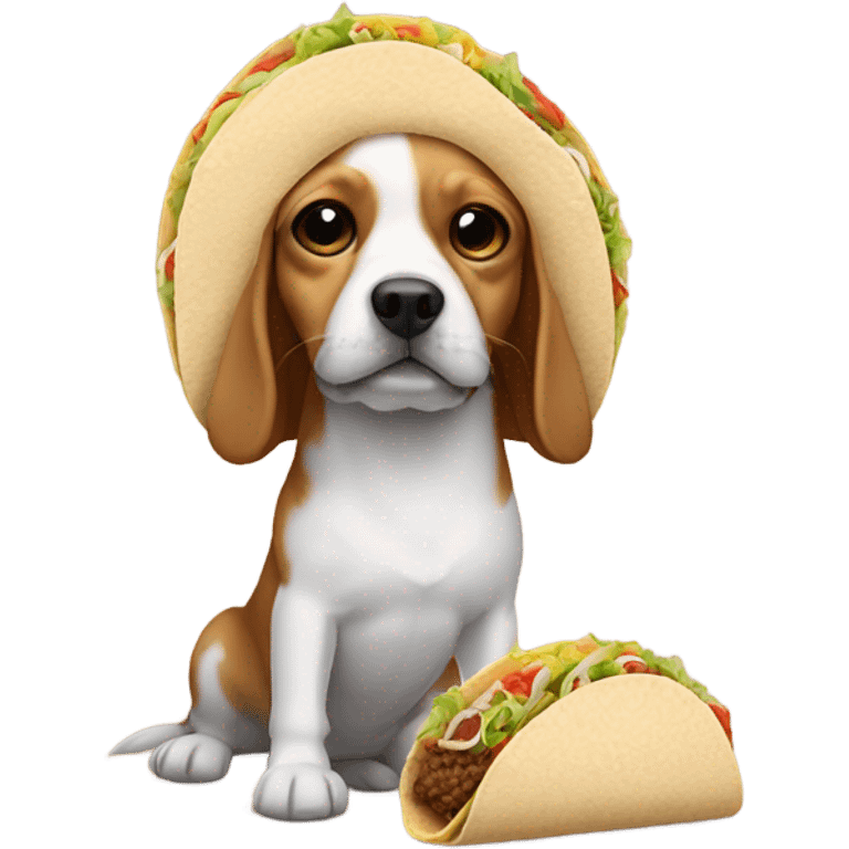 Taco on a dog emoji