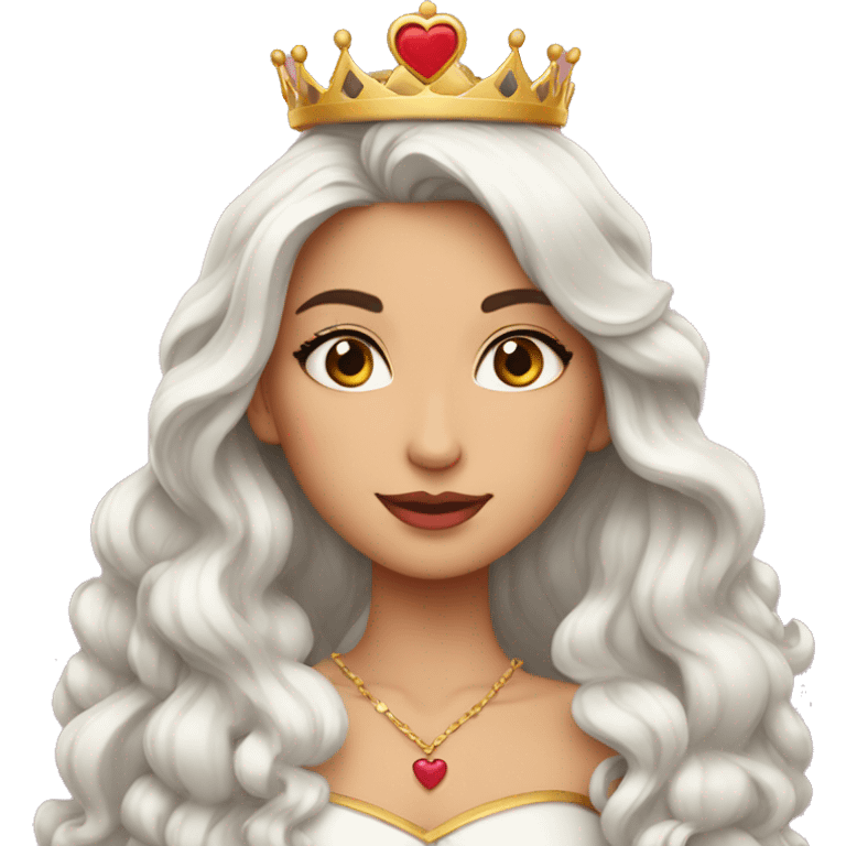 Una reina con cara de ojos de corazón  emoji